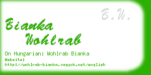 bianka wohlrab business card